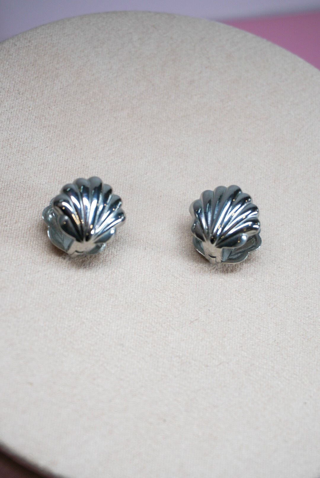 Arracadas Concha plata
