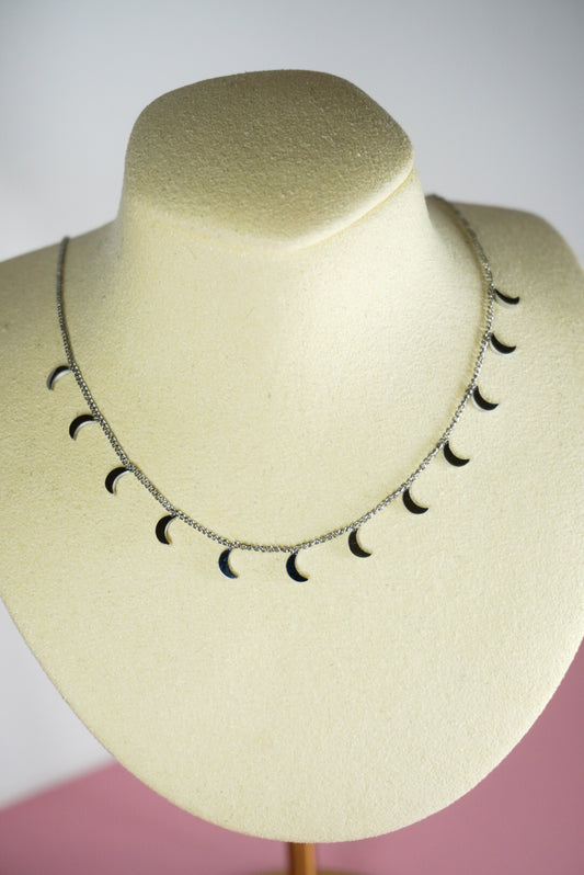 Collar Luna plata
